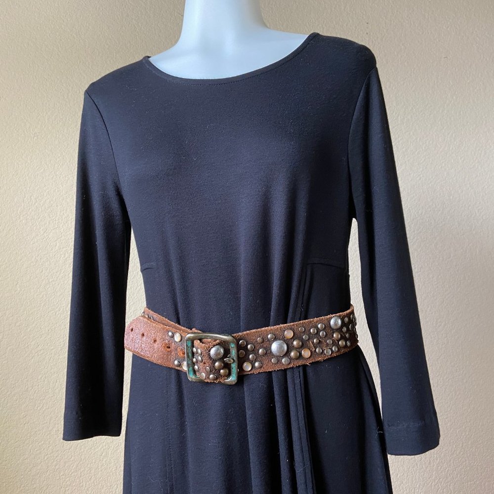 Zoe Brand Studded Leather Women's Belt Size: Small Brown Western Rustic Style
